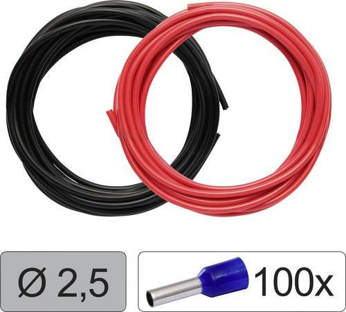 Quadrios 25CW129 LiFY Einzelader Kabel 2,5mm² Set in Rot und Schwarz - Bild 1