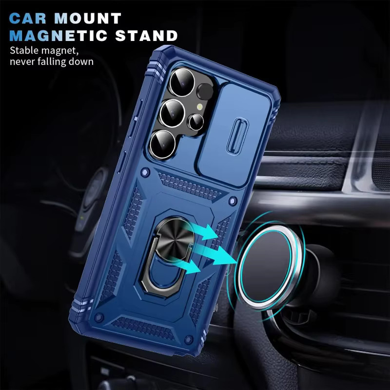 Heavy Duty Armor Defender OTT-BOX Schutzhülle für Samsung Galaxy S26 Ultra, S25 FE Edge, S24 und S23 Plus mit Ringhalter in Grün oder Blau - Bild 5