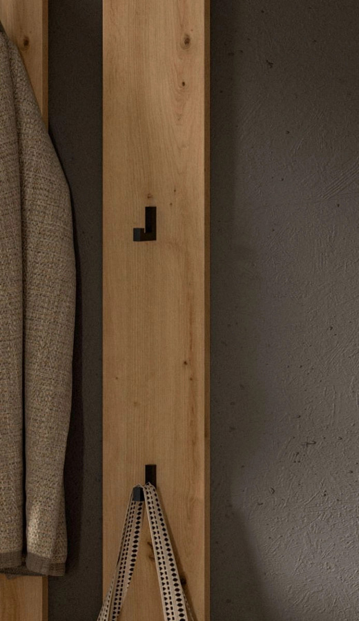 4-tlg. Garderobe Set Borga modern in Weiß und Eiche, Höhe: 172 cm - Bild 4