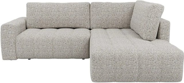 Vente-unique Sofa Loriona in Grau mit Steppoptik und Stoffbezug, Breite: 275 cm, Tiefe: 205 cm, Höhe: 90 cm - Bild 1