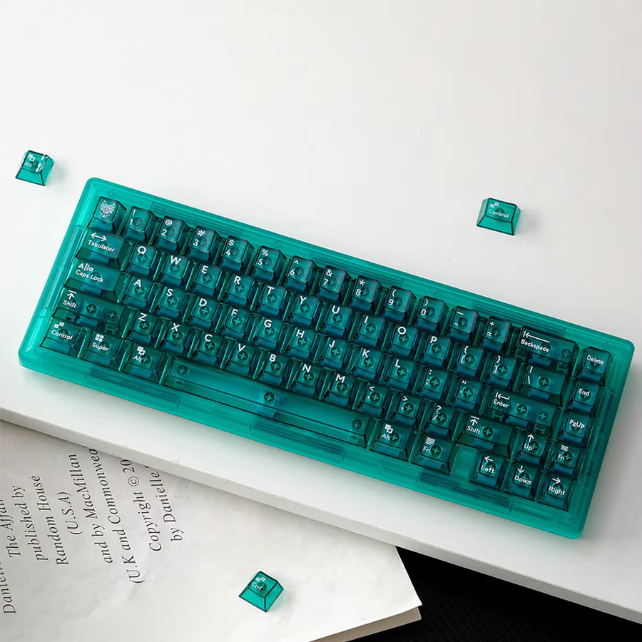 Aifei Transparente Cherry Profile Tastenkappen aus PC für mechanische Tastaturen mit Cherry MX Switches und RGB-Hintergrundbeleuchtung, 114 Tasten - Bild 2