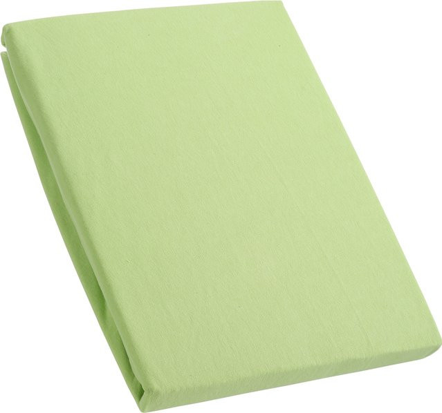 Kinzler Spannbetttuch aus Baumwoll-Jersey in Grün, B/T: 150 x 200 cm mit 30 cm Höhe - Bild 1
