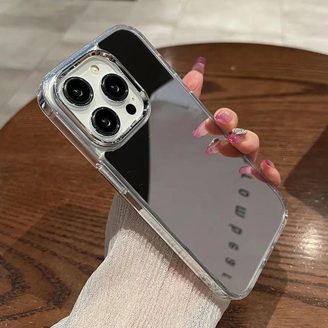 Tuiying002 Luxuriöse Acryl Make-up Spiegel Handyhülle für iPhone, Stoßfeste Rückseite in Transparent - Bild 1