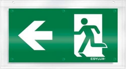 ESYLUX Piktogramm Notausgang links in Grün aus Acryl - Bild 1