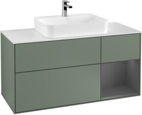 V&B Waschtischunterschrank Finion in Olivenmatt Lackierung, Breite: 120 cm - Bild 1