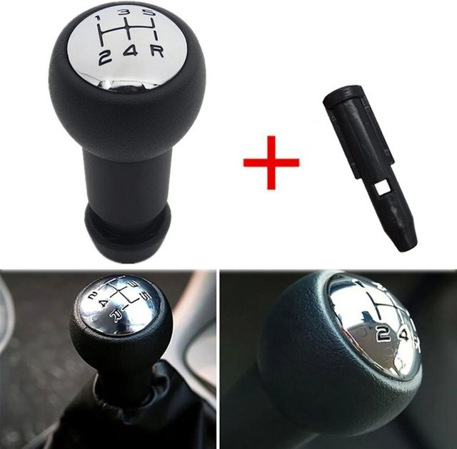 SZwatch 5-Gang Schaltknauf mit Hebel Stiftadapter für Peugeot 307 207 206 in Schwarz - Bild 1
