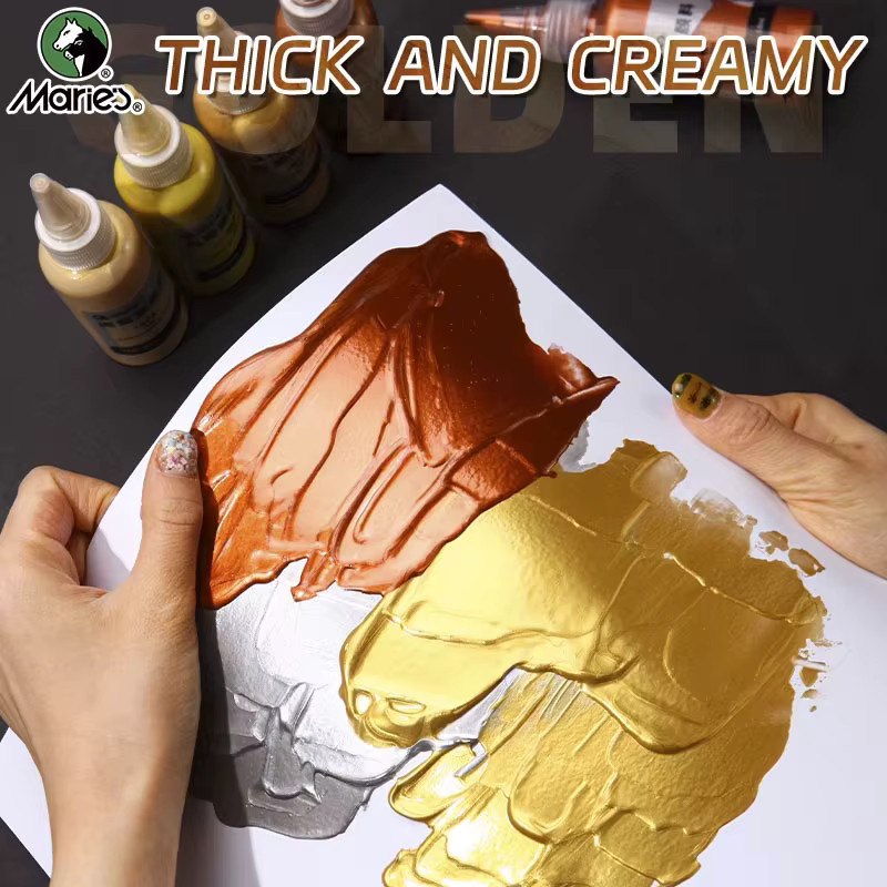 Marie's Acrylpigment-Set Gold Metallic, 10 Farben, 50 ml pro Flasche - Bild 2