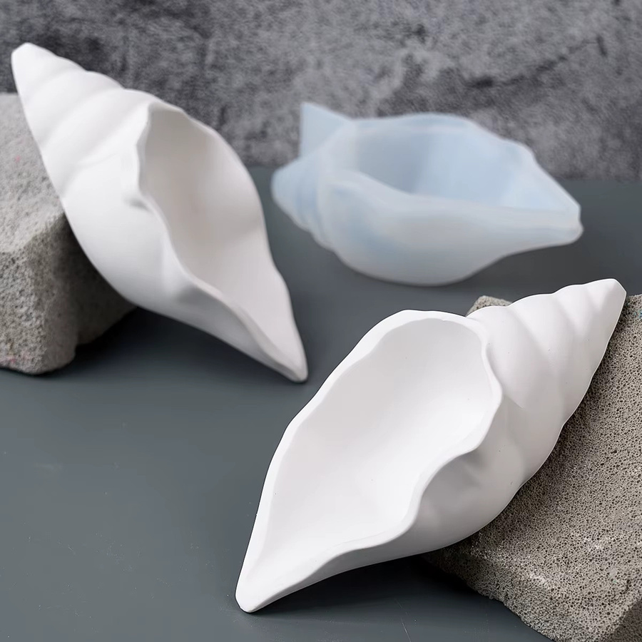 UDOCOOL Silikonform Muschel für DIY Kerzen, Beton Blumentöpfe und Harz-Dekorationen in Weiß - Bild 2