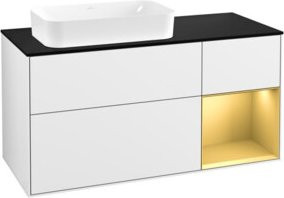V&B Waschtischunterschrank Finion Wandbeleuchtung Weiß Lackiert Breite: 120 cm, Tiefe: 50,1 cm, Höhe: 50,1 cm - Bild 1
