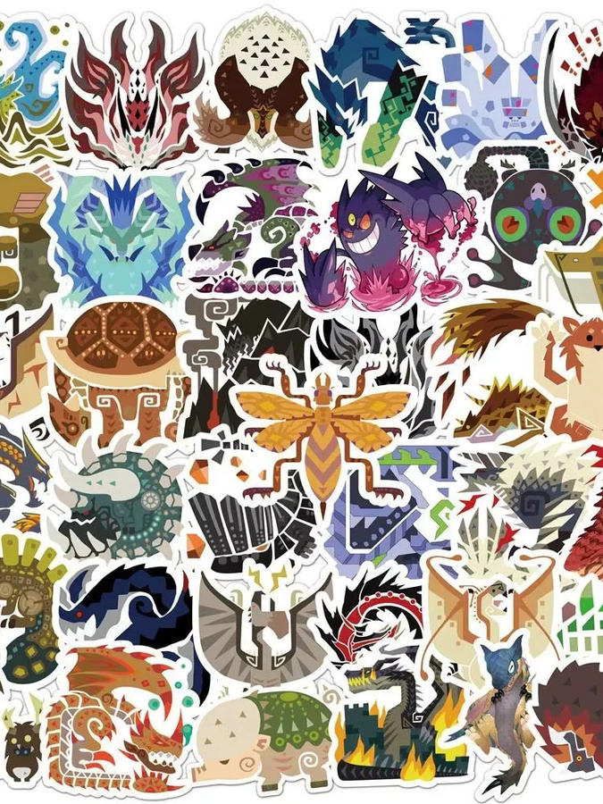 GOGOTU Monster Hunter Cartoon Spiel Aufkleber, 50-teiliges Set - Bild 4