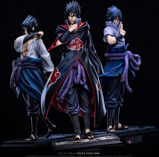 Bandai Naruto Uchiha Sasuke Leuchtfigur, Ninja Modellspielzeug, 5-teiliges Set - Bild 1