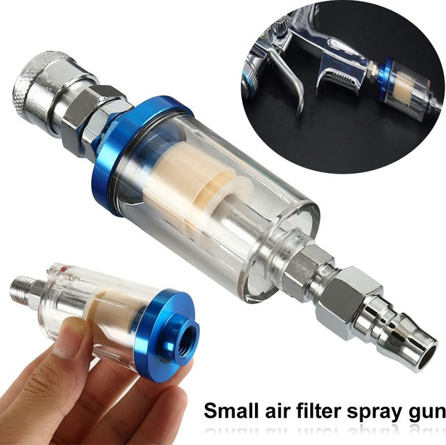 Luft-Öl-Wasser-Separator Filter Kit mit 1/4 Zoll Gewinde und transparentem Gehäuse für Luftkompressoren und Sprayer - Bild 1