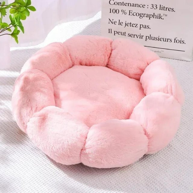 Pet Products My Hundebett in Blumenform aus Mikrofaser und Baumwolle, rosa, Durchmesser: 40 cm - Bild 1