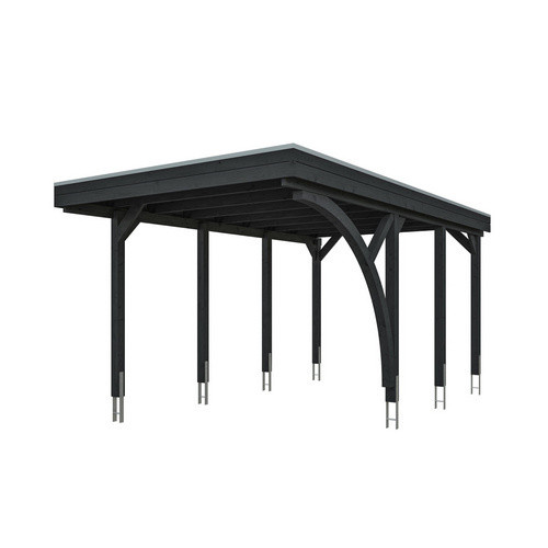SKANHOLZ Carport Friesland mit Einfahrtsbogen aus Fichte in Anthrazit und Schwarz, B/T: 320 x 555 cm - Bild 3
