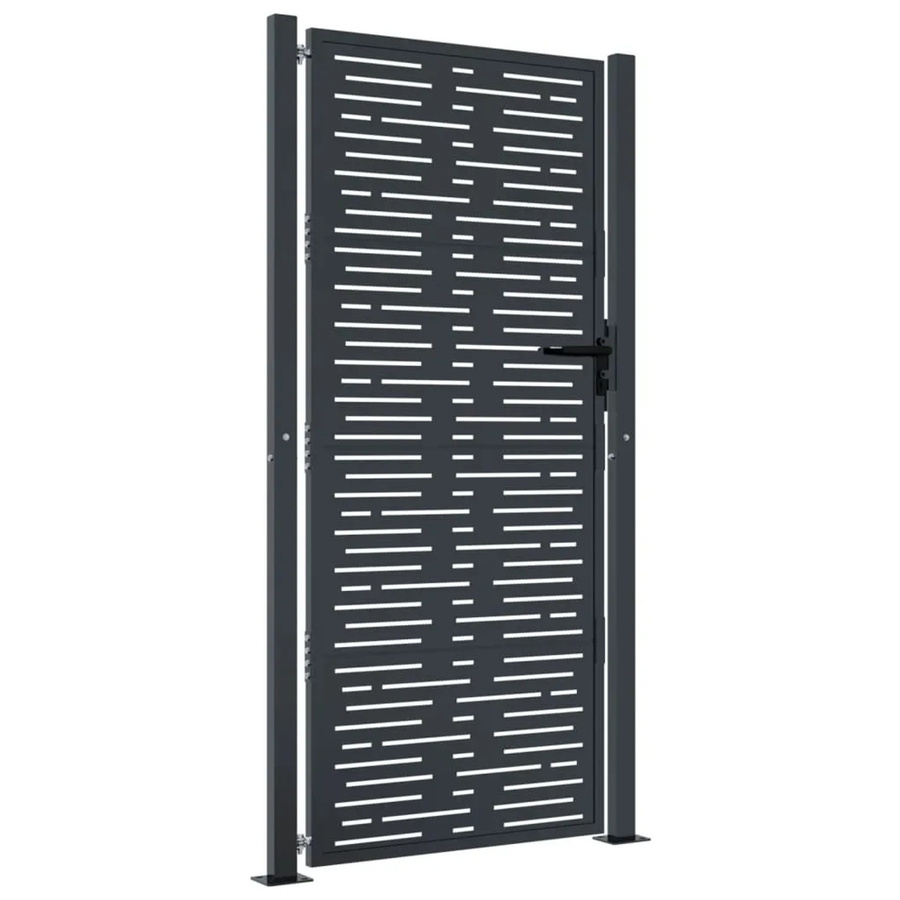 vidaXL Gartentor aus verzinktem Stahl in Anthrazit, B/H: 110 x 180 cm - Bild 2