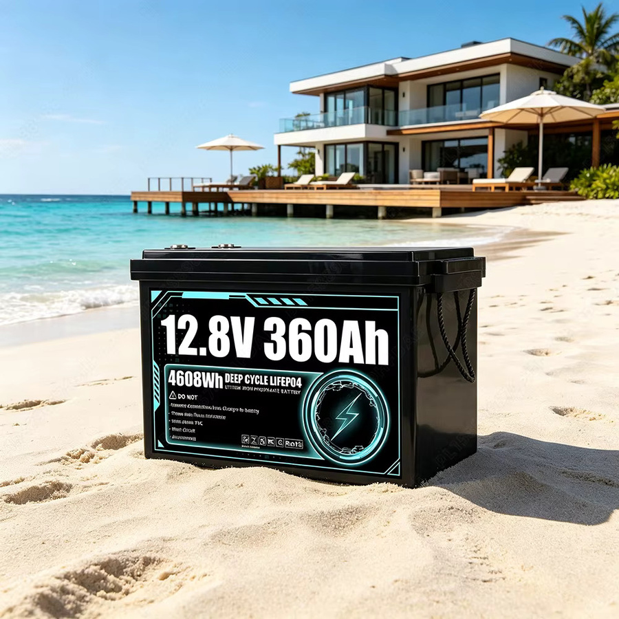 Seekwatt 12V 360Ah LiFePO4 Batteriepack Klasse A 12,8V LFP wiederaufladbare Batterie für Wohnmobil, Solar und Heimenergiespeichersysteme - Bild 2