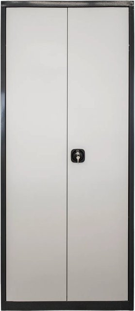 PROREGAL Motorradschrank Owl aus Stahl mit 3 Staufächern und 1 Fachboden, Farbe Anthrazitgrau und Lichtgrau, H x B x T: 192 x 80 x 37 cm - Bild 1