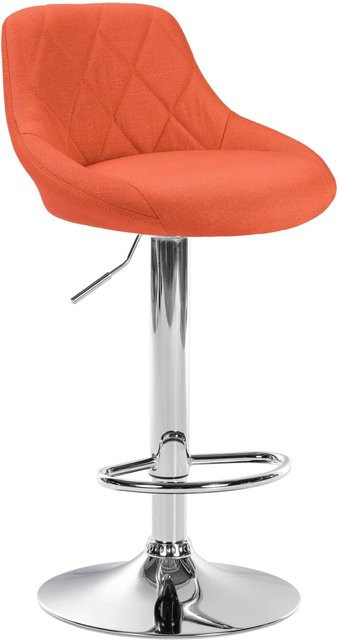 CLP Barhocker Lazio Stoff Orange/Chrom mit 360 Grad Drehsitz - Bild 1