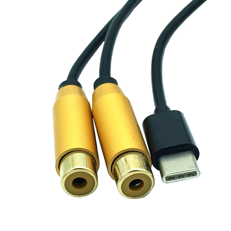 MACDOT USB-C auf 2 Dual RCA Adapter Kabel für Video und Audio Signal Konverter - Bild 4