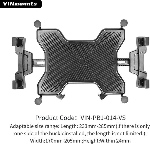 VIN X-Grip Tablet-Halterung mit Schnellverschluss in Schwarz, X-förmige Anti-Shake-Halterung für 9-11 Zoll Tablets, kompatibel mit RAM-Halterungen - Bild 1