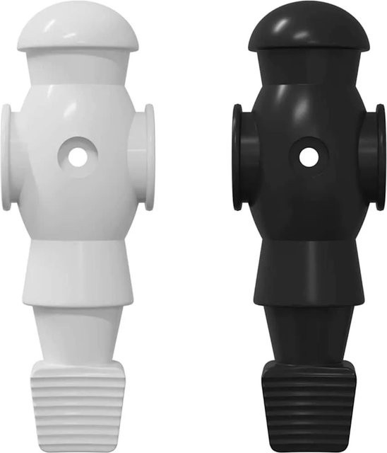 vidaXL Tischfußball Spieler 24 Stk Schwarz und Weiß - Bild 1