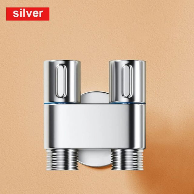 YANKE Bidet-WC-Zubehör Set mit Doppelauslass und Eckventil in Chrom, Wandmontage - Bild 1