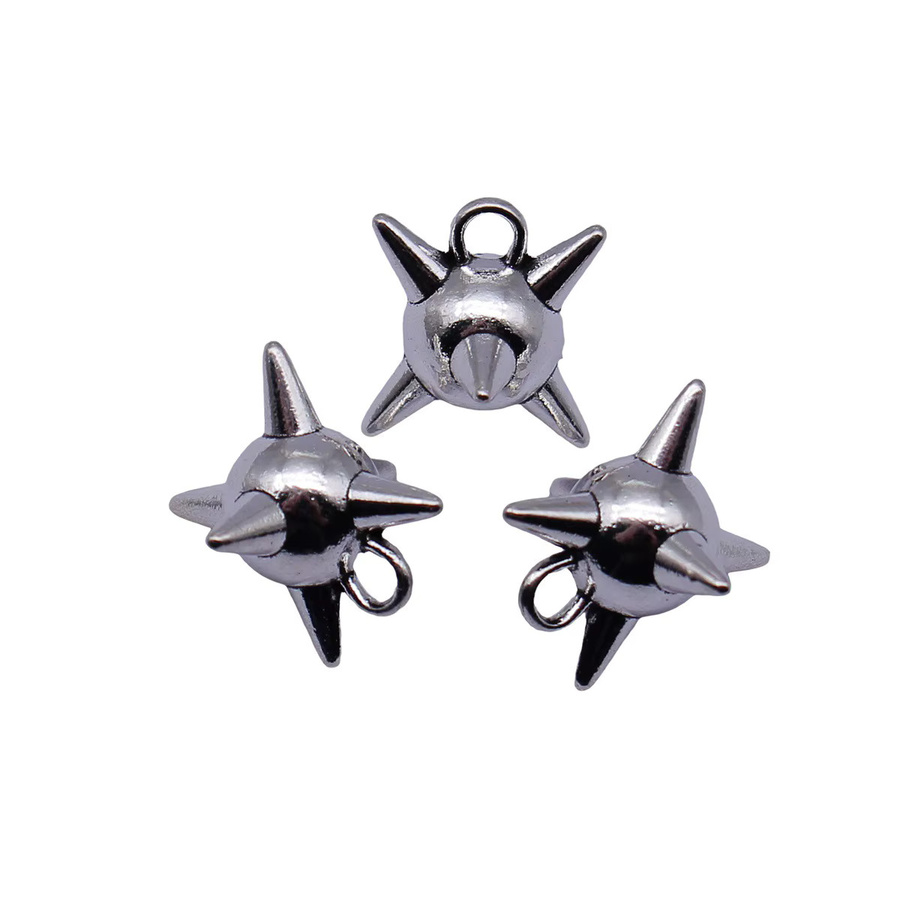 WYSIWYG Meteorhammer-Anhänger, Nagelkugel-Charms, Silber, Unisex - Bild 2