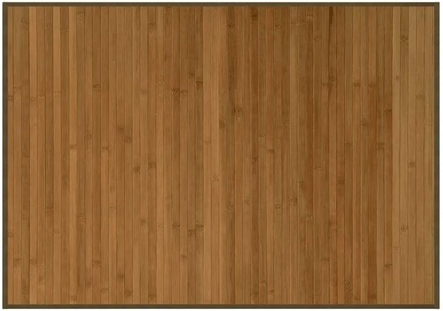 vidaXL Teppich Rechteckig Braun aus Bambus und Polypropylen B/T: 70 x 100 cm - Bild 1