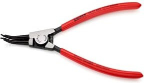 Knipex Sicherungsringzange 46 31 A22 für Außenringe auf Wellen, 45 Grad gewinkelt, schwarz atramentiert mit Kunststoffüberzug, 185 mm - Bild 1