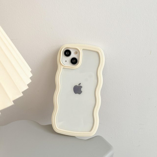 Transparente iPhone Hülle mit Wellendesign für Apple iPhone 15 Pro Max, 14, 13, 12, 11, X, XR, XS, 7, 8 Plus stoßfest und ästhetisch - Bild 1
