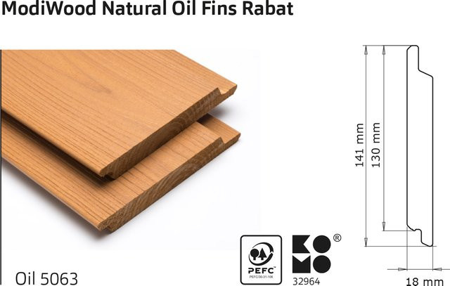 Thermisch modifizierte Nut und Federbretter 420 cm - Bild 1