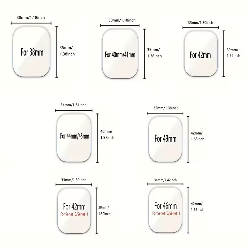 Apple Displayschutzfolie Hydrogel, 3 Stück, für Apple Watch 38 mm 42 mm 49 mm - Bild 5