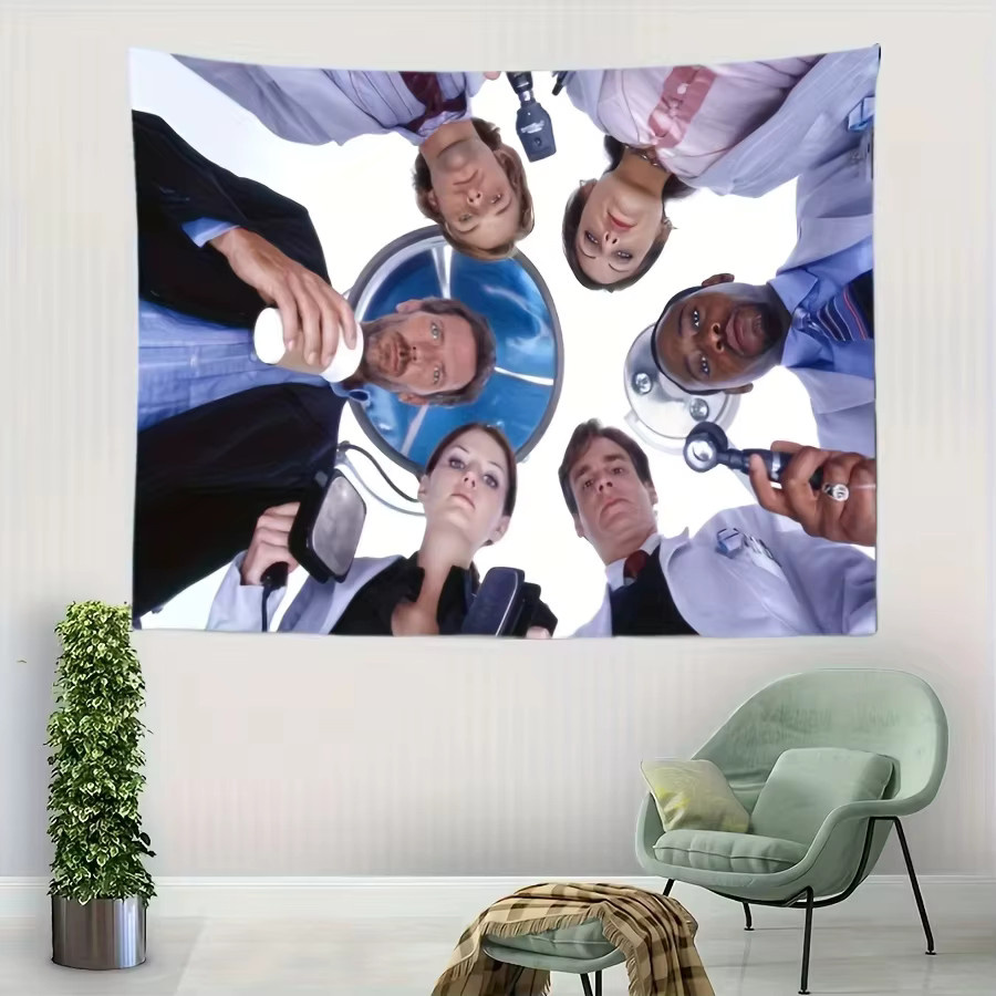 House Doctor Wandteppich mit geometrischem Fischgrätmuster in Multicolour, Wandbehang B: 60,0 cm, H: 40,0 cm - Bild 5