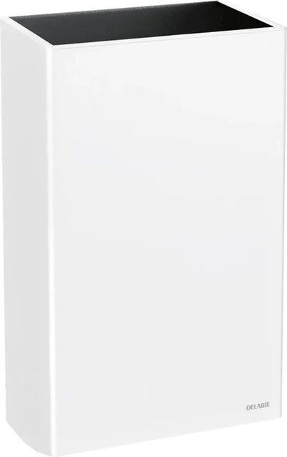 Delabie Wand-Abfallbehälter rechteckig aus Edelstahl in Weiß, B: 48,0 cm, T: 48,0 cm, H: 1,0 cm - Bild 1