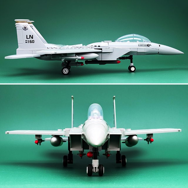 oenas F15 Eagle Moderner Militär-Kampfjet, Baukasten, Flugzeugmodell - Bild 1