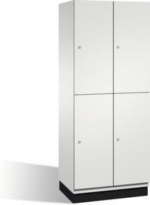 C+P Doppelstockspind Cambio auf Sockel mit 4 Fächern, Lichtgrau, H: 195 cm, B: 80 cm, T: 52,5 cm - Bild 1