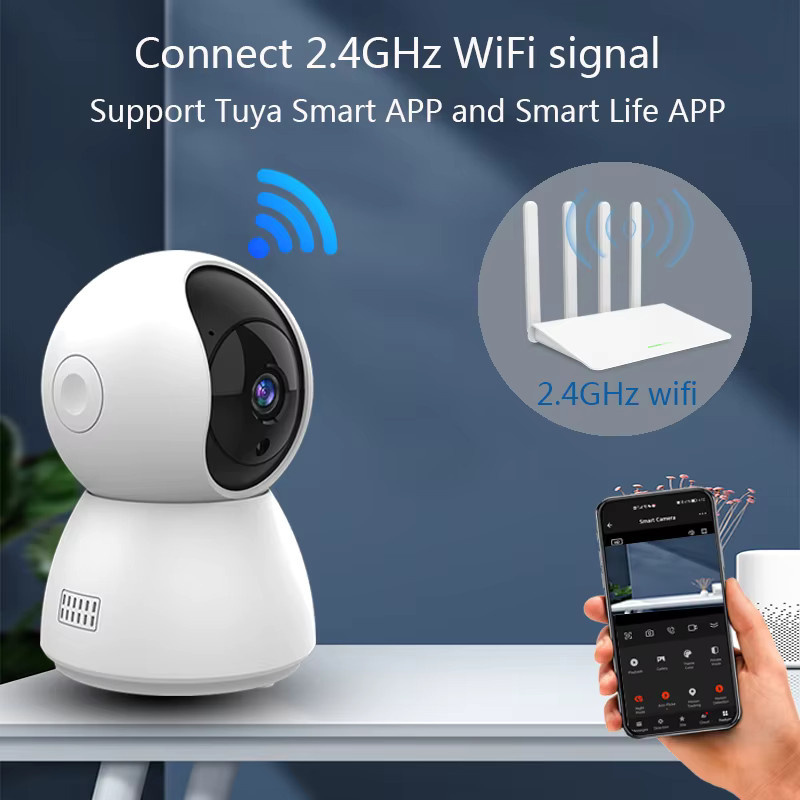 ZUIDID Tuya Smart Mini WiFi IP Kamera HD 4MP, Drahtlose Indoor Überwachungskamera mit automatischem Tracking in Weiß - Bild 6