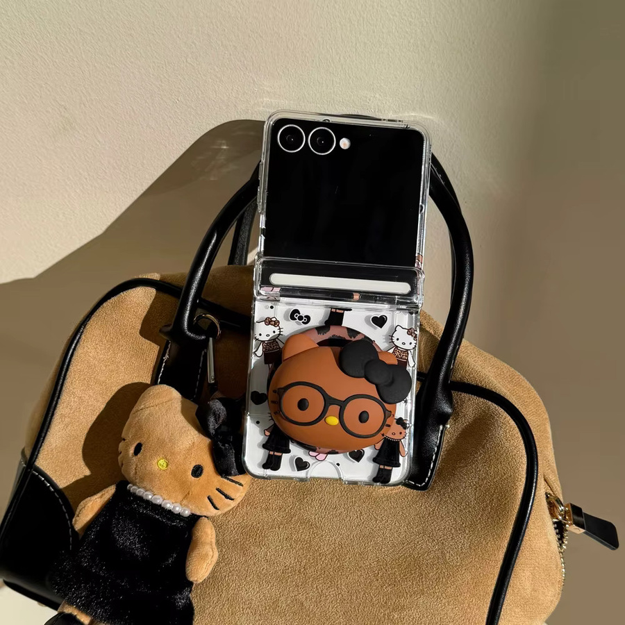Sanrio Hello Kitty Handyhülle mit magnetischem MagSafe Wireless Charge Kartenetui für Samsung Galaxy Z Flip 7, Z Flip 6 und Z Flip 5, transparent - Bild 6