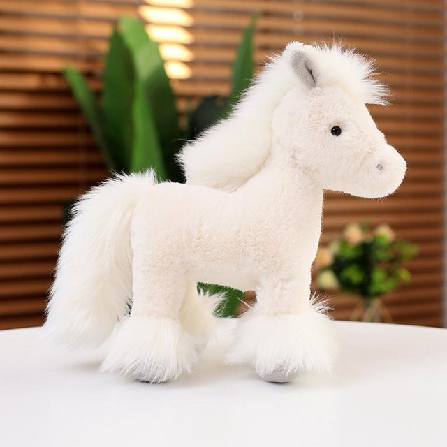 Kawaii Pferd Plüschtier, weiß, ab 14 Jahren - Bild 1