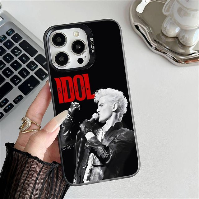 Billy Idol Handyhülle für Apple iPhone 11 bis 16 Pro Max Plus mit Plating-Schutz in Schwarz - Bild 1