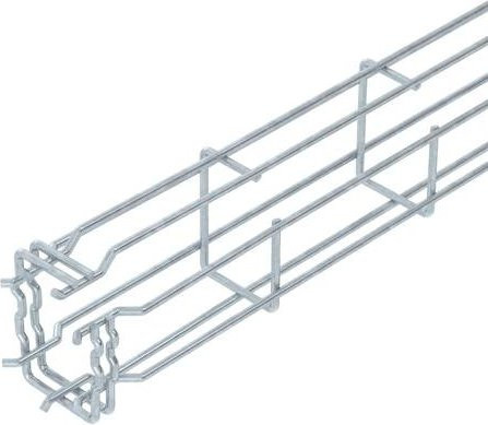 OBO Bettermann Gitterrinne aus Edelstahl in Silber, L: 3 m, B: 5 cm, H: 7,5 cm - Bild 1