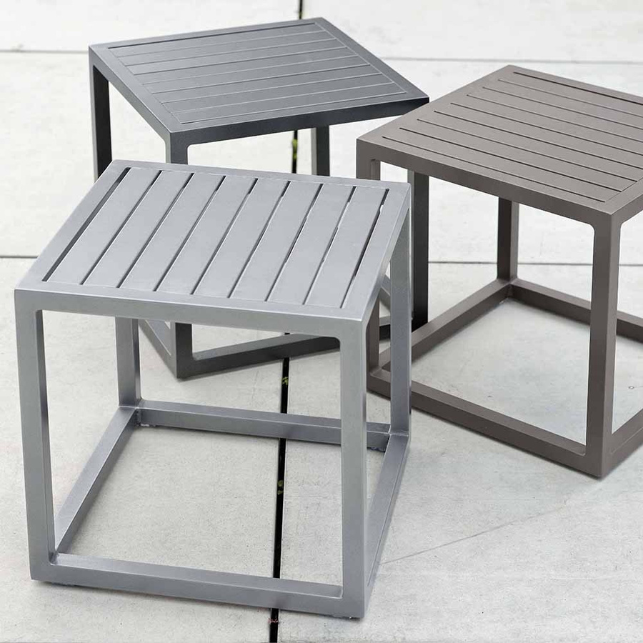Stern Robin Beistelltisch Anthrazit mit Aluminiumleisten B/T/H: 40 x 40 x 40 cm - Bild 2