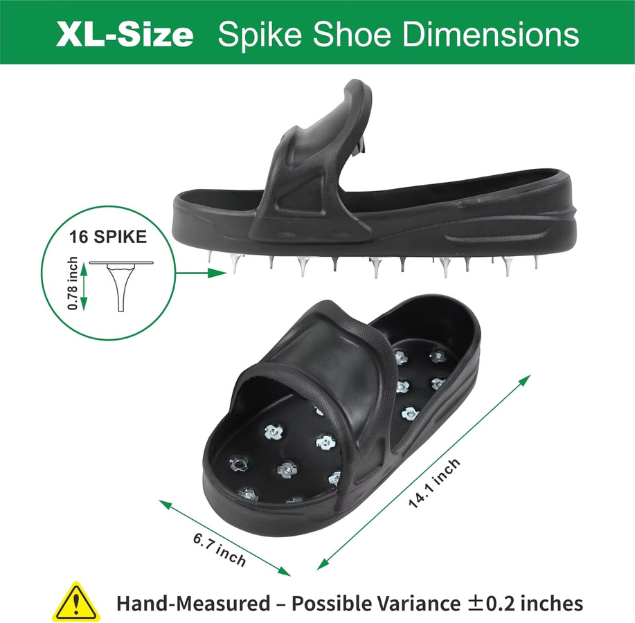 BEILU Spikes-Schuhe in Schwarz für Harzbeschichtungen und Epoxid-Decklacke auf Beton, Größe XL - Bild 4