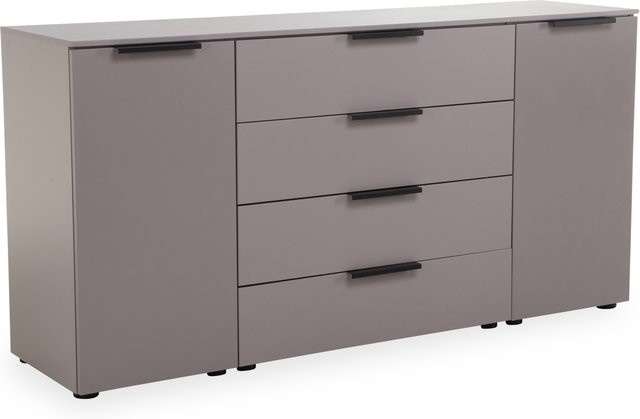 Kommode MONDO AJANA modern schwarz matt B/T/H: 160 x 80 x 42 cm - Bild 1