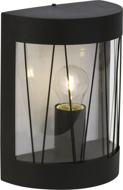 Brilliant Außen-Wandlampe Reed Schwarz Matt, IP44 spritzwassergeschützt, E27, H x B x T: 19,5 x 12 x 12 cm - Bild 1
