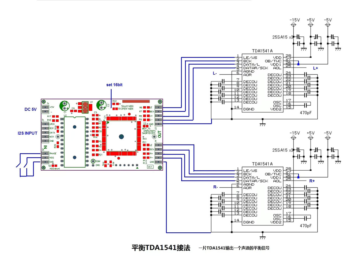 NVARCHER SAA7220-TDA1540 oder TDA1541 Format-Konvertierungstreibermodul V5 in Schwarz mit Unterstützung für 384K - Bild 3
