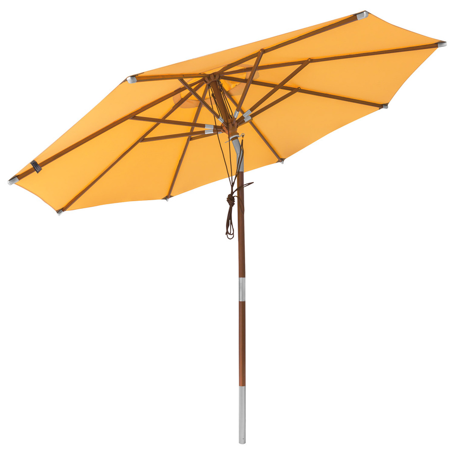anndora Sonnenschirm knickbar rund in Sahara Gelb mit 3m Durchmesser und UV-Schutz UPF 50+ - Bild 1