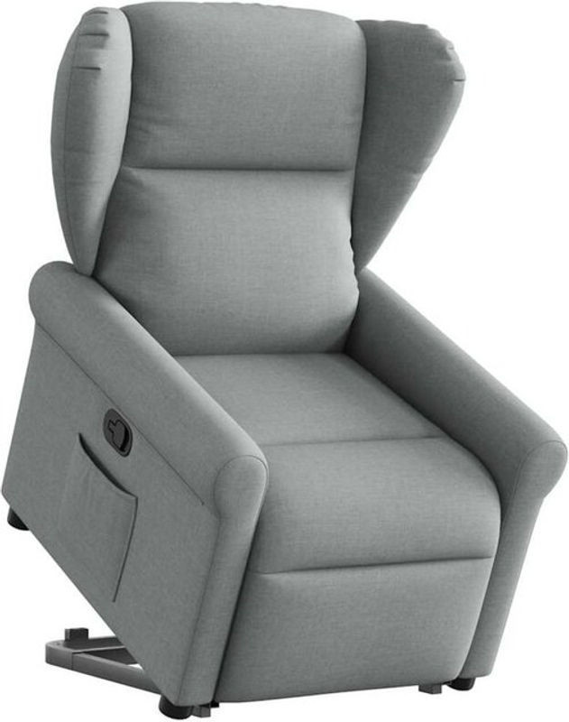 vidaxl Relaxsessel mit Aufstehhilfe aus grauem Polyester-Stoff - Bild 1