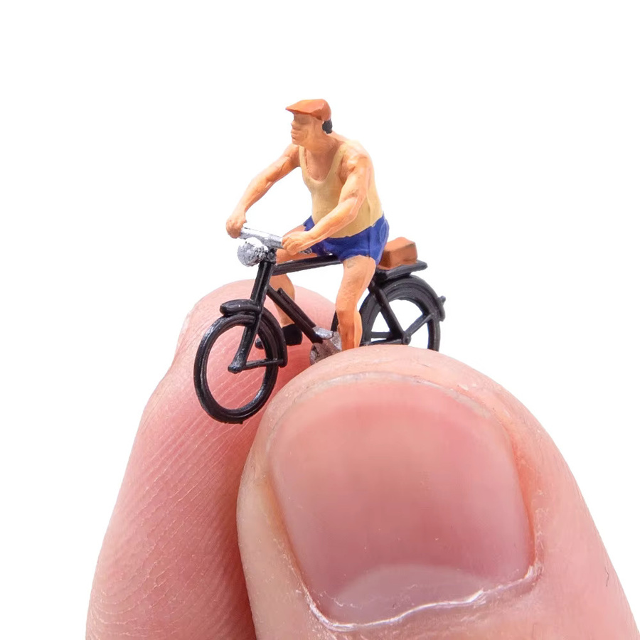 TERAYSUN Miniatur-Radfahrer-Fahrerfiguren, Modell, 1:87 (Spur H0), Kunststoff, Bunt / Mehrfarbig - Bild 2