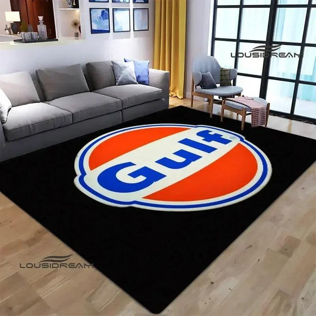 G-GulfS Motorrad Teppich mit Aufdruck, rutschfester Bereichsteppich aus Polyester für Wohnzimmer, Schlafzimmer oder Flur, B/T: 160 x 200 cm, Mehrfarbig - Bild 1